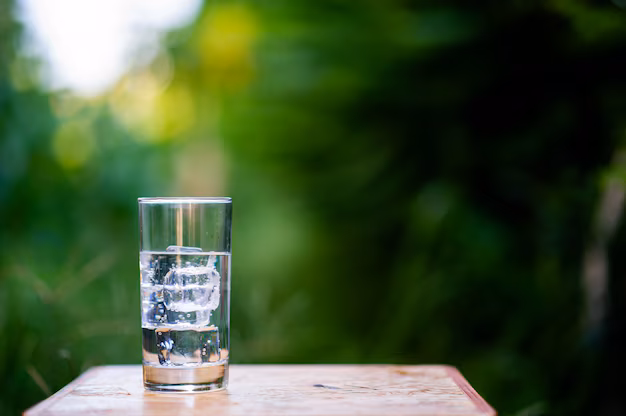 Image of a Water Bottle with nature background