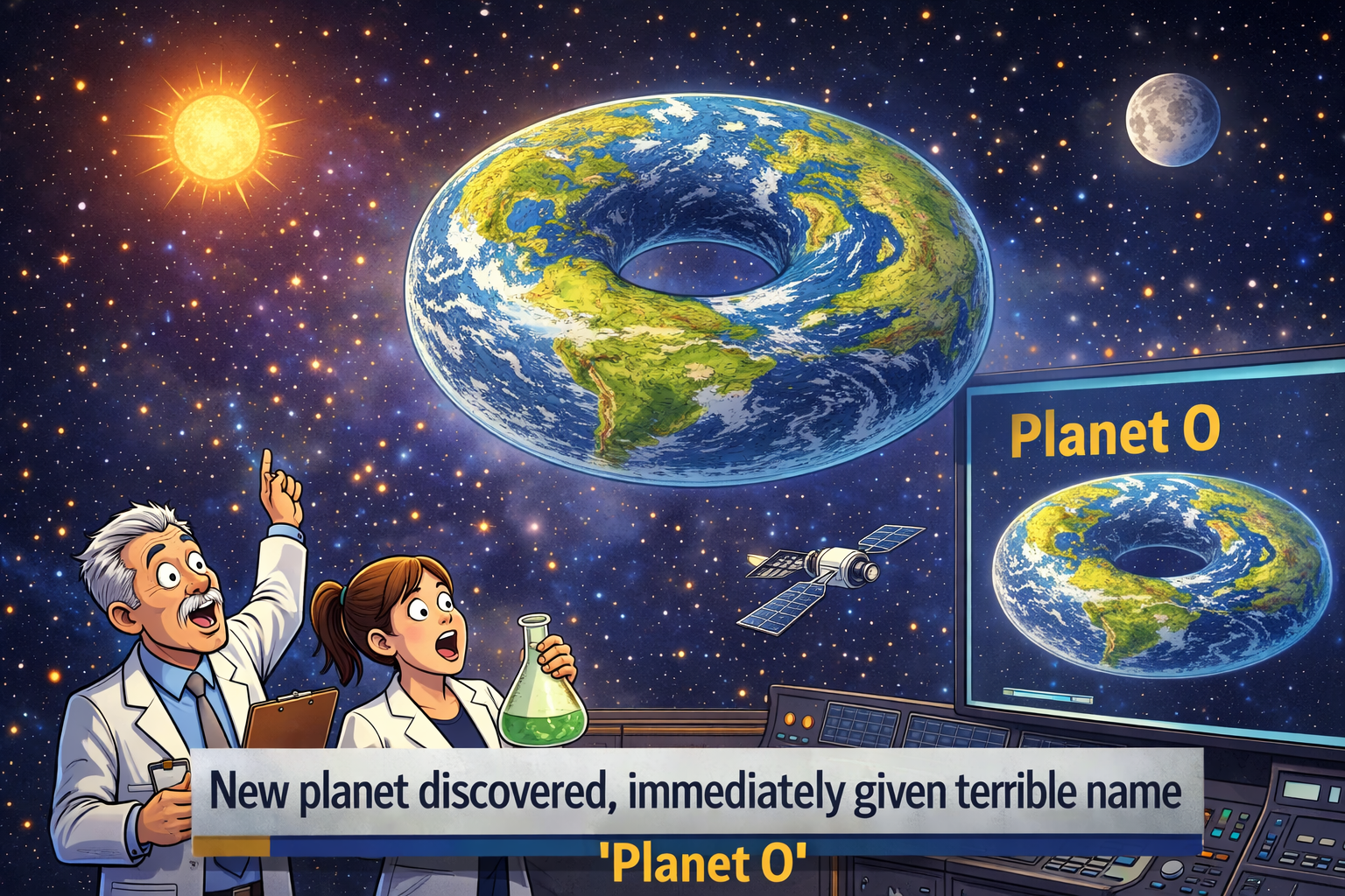 Donut-shaped planet called Planet O