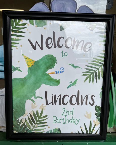 Sign that says Welcome to Lincoln's 2nd Birthday