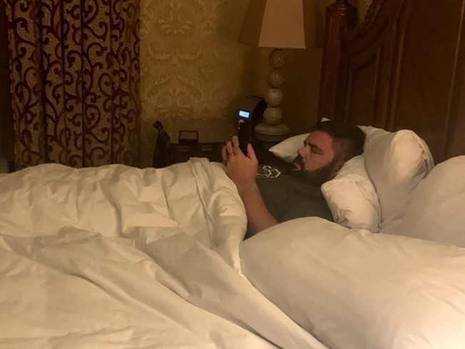 sleeping husband